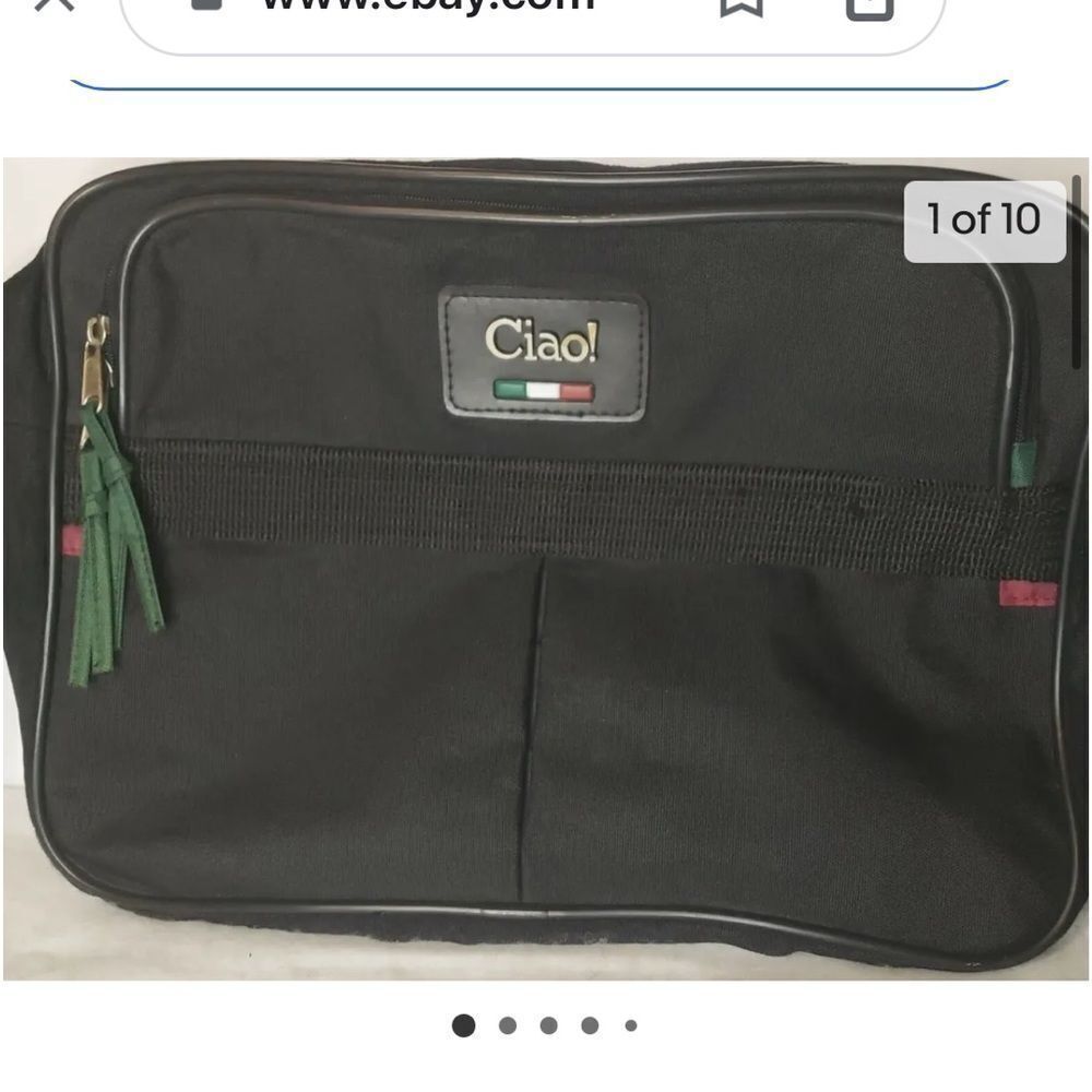 Ciao italy carry on messenger bag black luggage travel